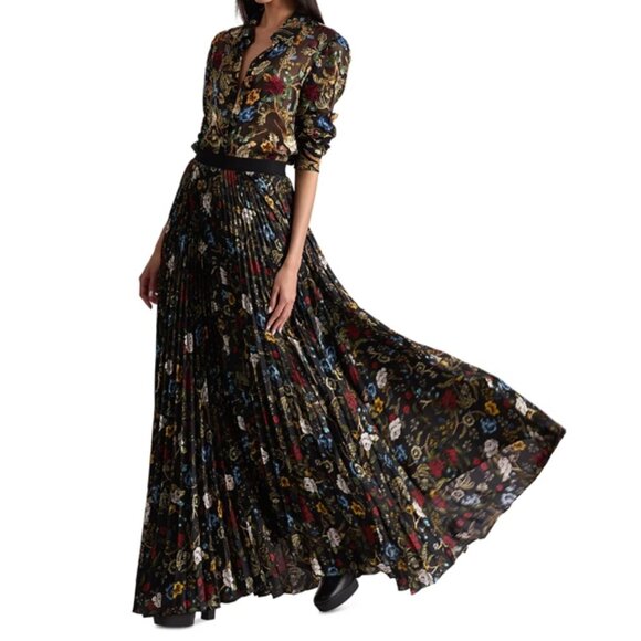 Alice and Olivia Katz Pleated Maxi Skirt - Picture 1 of 6